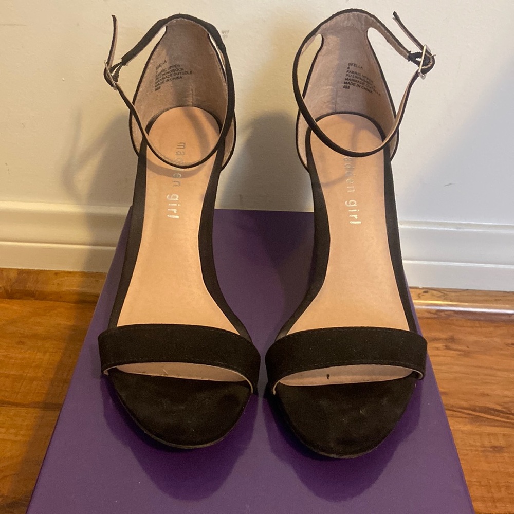 Madden Girl Beella Black Fabric Heels